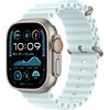 Pasek do Apple Watch (44/45/46/49mm) Mroźny błękit (Tytan naturalny)