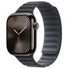 Pasek karbowany magnetyczny do Apple Watch (38/40/41/42mm) M/L Czarny