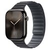 Pasek karbowany magnetyczny do Apple Watch (44/45/46/49mm) S/M Czarny