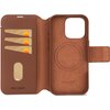 Etui DECODED Leather Detachable Wallet MagSafe do Apple iPhone 16 Pro Brązowy Dominujący kolor Brązowy