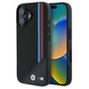 Etui BMW M Meshed Tricolor Stripes MagSafe do Apple iPhone 16 Czarny