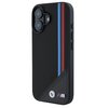 Etui BMW M Meshed Tricolor Stripes MagSafe do Apple iPhone 16 Czarny Seria telefonu iPhone