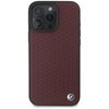 Etui BMW Sign Leather Diamond Metal Logo MagSafe do Apple iPhone 16 Pro Max Czerwony Model telefonu iPhone 16 Pro Max