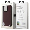 Etui BMW Sign Leather Diamond Metal Logo MagSafe do Apple iPhone 16 Pro Max Czerwony Marka telefonu Apple