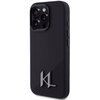 Etui KARL LAGERFELD Silicone Shadow Metal Initial Magsafe do Apple iPhone 16 Pro Czarny Seria telefonu iPhone