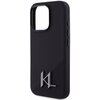 Etui KARL LAGERFELD Silicone Shadow Metal Initial Magsafe do Apple iPhone 16 Pro Czarny Dominujący kolor Czarny