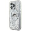 Etui KARL LAGERFELD Liquid Glitter Karl&Choupette Head MagSafe do Apple iPhone 16 Pro Przezroczysty Seria telefonu iPhone