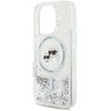 Etui KARL LAGERFELD Liquid Glitter Karl&Choupette Head MagSafe do Apple iPhone 16 Pro Przezroczysty Typ Etui nakładka