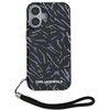 Etui KARL LAGERFELD Zebra with Cord do Apple iPhone 16 Plus Fioletowy Seria telefonu iPhone