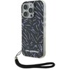 Etui KARL LAGERFELD Zebra with Cord do Apple iPhone 16 Pro Max Fioletowy