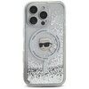 Etui KARL LAGERFELD Liquid Glitter Karl Head MagSafe do Apple iPhone 16 Pro Max Przezroczysty Model telefonu iPhone 16 Pro Max