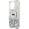 Etui KARL LAGERFELD Liquid Glitter Karl Head MagSafe do Apple iPhone 16 Pro Max Przezroczysty Typ Etui nakładka