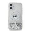 Etui KARL LAGERFELD Liquid Glitter Choupette Head MagSafe do Apple iPhone 16 Przezroczysty Model telefonu iPhone 16
