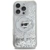 Etui KARL LAGERFELD Liquid Glitter Choupette Head MagSafe do Apple iPhone 16 Pro Max Przezroczysty Model telefonu iPhone 16 Pro Max