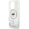 Etui KARL LAGERFELD Liquid Glitter Choupette Head MagSafe do Apple iPhone 16 Pro Max Przezroczysty Typ Etui nakładka