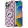 Etui KARL LAGERFELD IML Monogram Karl&Choupette Head MagSafe do Apple iPhone 16 Pro Max Różowy