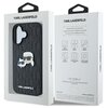 Etui KARL LAGERFELD Monogram Karl&Choupette Head Pin do Apple iPhone 16 Czarny Marka telefonu Apple