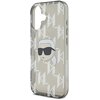 Etui KARL LAGERFELD IML Karl Head Electroplated do Apple iPhone 16 Czarny Dominujący kolor Czarny