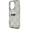 Etui KARL LAGERFELD IML Karl Head Electroplated do Apple iPhone 16 Pro Czarny Dominujący kolor Czarny