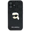 Etui KARL LAGERFELD Monogram Karl Head Pin do Apple iPhone 16 Czarny Model telefonu iPhone 16