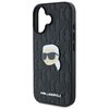 Etui KARL LAGERFELD Monogram Karl Head Pin do Apple iPhone 16 Czarny Typ Etui nakładka