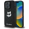 Etui KARL LAGERFELD Monogram Choupette Head Pin do Apple iPhone 16 Pro Czarny