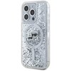 Etui KARL LAGERFELD Liquid Glitter Karl & Choupette Head Magsafe do Apple iPhone 15 Pro Przezroczysty Seria telefonu iPhone