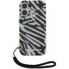 Etui KARL LAGERFELD IML Zebra Pattern & Cord do Apple iPhone 16 Czarno-biały Seria telefonu iPhone