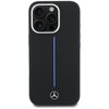 Etui MERCEDES Silicone Blue Stripe MagSafe do Apple iPhone 16 Pro Max Czarny Model telefonu iPhone 16 Pro Max