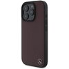 Etui MERCEDES MB Wood Imitation Leather MagSafe do Apple iPhone 16 Pro Czerwony Seria telefonu iPhone