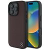Etui MERCEDES MB Wood Imitation Leather MagSafe do Apple iPhone 16 Pro Max Czerwony