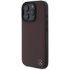 Etui MERCEDES MB Wood Imitation Leather MagSafe do Apple iPhone 16 Pro Max Czerwony Seria telefonu iPhone