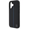 Etui MERCEDES MB Blue Line Leather MagSafe do Apple iPhone 16 Czarny Typ Etui nakładka