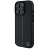 Etui MERCEDES MB Blue Line Leather MagSafe do Apple iPhone 16 Pro Max Czarny Seria telefonu iPhone