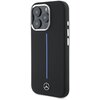 Etui MERCEDES Silicone Blue Stripe MagSafe do Apple iPhone 16 Pro Czarny Seria telefonu iPhone