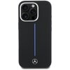 Etui MERCEDES Silicone Blue Stripe MagSafe do Apple iPhone 16 Pro Czarny Model telefonu iPhone 16 Pro