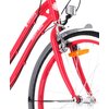 Część roweru w kolorze fuksji z widocznym przednim kołem, błotnikiem i odblaskiem. Na ramie znajdują się napisy "sunbaby" i "Heart Bike" oraz mały biały symbol serca.