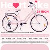Rower młodzieżowy SUN BABY Heart Bike 24 cale dla dziewczynki Różowy Kolekcja 2025