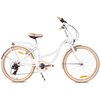 Rower młodzieżowy SUN BABY Flower Bike 24 cali dla dziewczynki Biało-beżowy Rama Stalowa, 14.8"