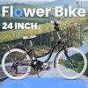 Rower młodzieżowy SUN BABY Flower Bike 24 cali dla dziewczynki Czarny Wiek 8 lat