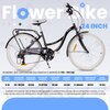 Rower młodzieżowy SUN BABY Flower Bike 24 cali dla dziewczynki Czarny Przeznaczony Dla dziewczynki