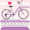 Rower młodzieżowy SUN BABY Heart Bike 24 cale dla dziewczynki Fioletowy Kolekcja 2025