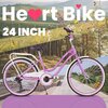 Rower młodzieżowy SUN BABY Heart Bike 24 cale dla dziewczynki Fioletowy Gwarancja na ramę 24 miesiące