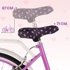 Rower młodzieżowy SUN BABY Heart Bike 24 cale dla dziewczynki Fioletowy Wyposażenie Bagażnik