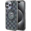 Etui KARL LAGERFELD IML Monogram Karl&Choupette Head MagSafe do Apple iPhone 15 Pro Czarny