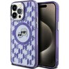 Etui KARL LAGERFELD IML Monogram Karl&Choupette Head MagSafe do Apple iPhone 15 Pro Fioletowy