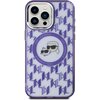 Etui KARL LAGERFELD IML Monogram Karl&Choupette Head MagSafe do Apple iPhone 15 Pro Fioletowy Seria telefonu iPhone