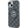 Etui KARL LAGERFELD IML Monogram Karl&Choupette Head MagSafe do Apple iPhone 15 Plus Czarny Seria telefonu iPhone