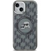 Etui KARL LAGERFELD IML Monogram Karl&Choupette Head MagSafe do Apple iPhone 15 Plus Czarny Model telefonu iPhone 15 Plus