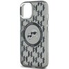 Etui KARL LAGERFELD IML Monogram Karl&Choupette Head MagSafe do Apple iPhone 15 Plus Czarny Typ Etui magnetyczne